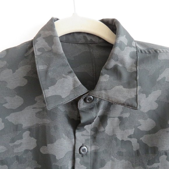 LULULEMON Down to the Wire Shirt in Black Obsidian Camo - Size S - Picture 5 of 15